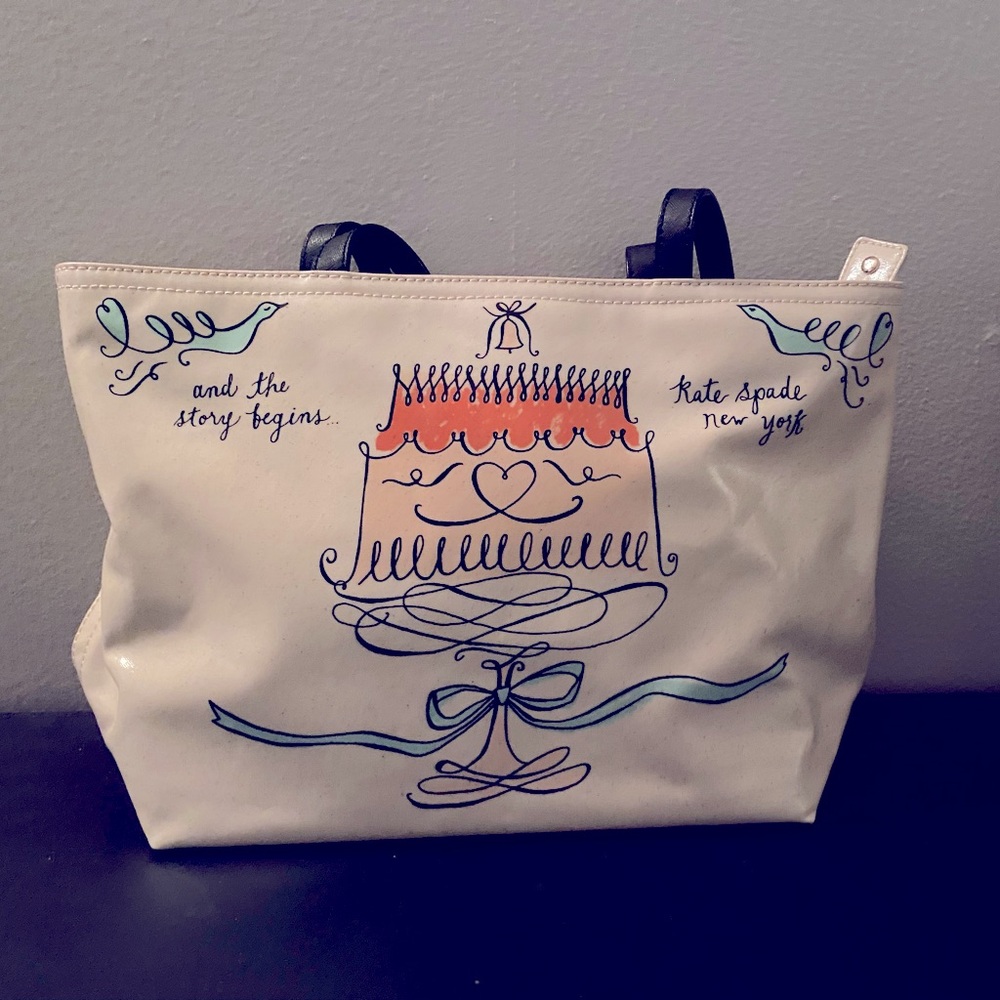 Kate Spade Let the Story Begin Wedding Bells Tote Bag